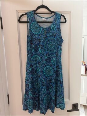 Lascana Sleeveless Teal & Navy Medallion Print Dress